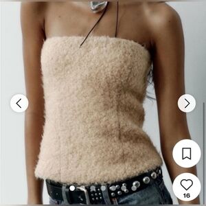 Zara Beige Sherpa Corset